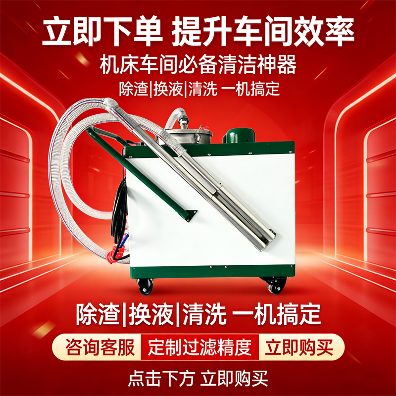 厂家直销清渣换液清洗一体机液压滤油机清渣换液机适用机加工场地
